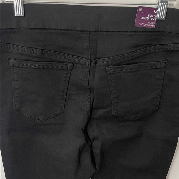 Gloria Vanderbilt Women's Pull-on Comfort Jean, High-Rise Pockets Black, 12 / Z2 - Picture 8 of 12